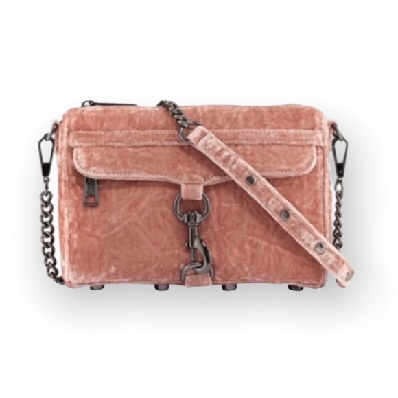 NWOT Rebecca Minkoff Mini MAC Crushed Velvet Adjustable Gorgeous Bag - Picture 2 of 9